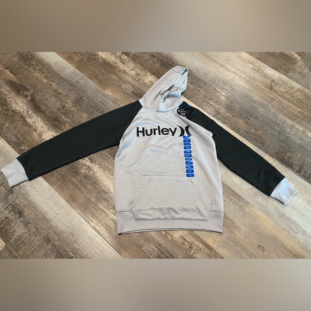 Hurley Gray and Black Dri fit hoodie